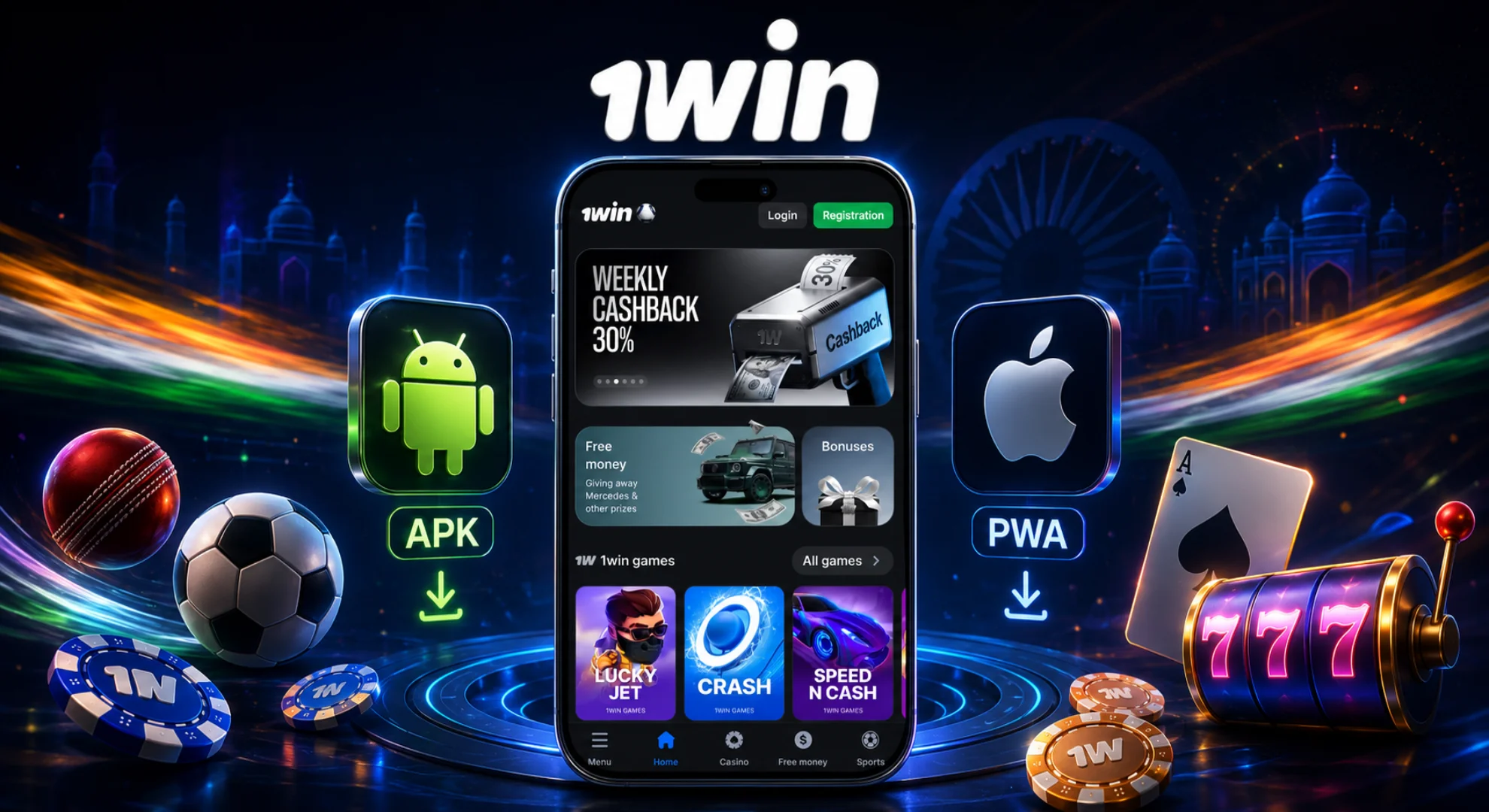 1win App India APK download and iOS mobile betting guide