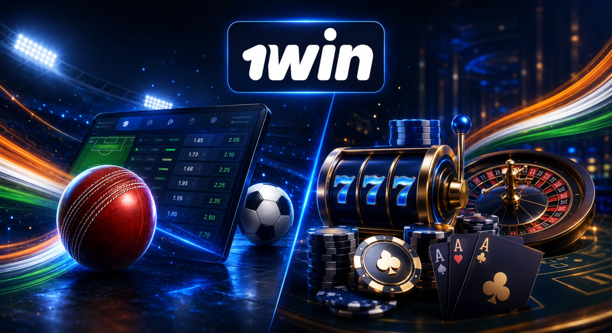 1win India casino games and sports betting overview with cricket and live casino